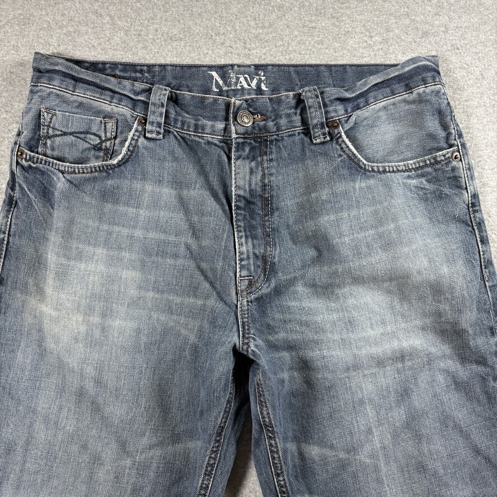 VTG Mavi Matt Mens 34x32 Relaxed Fit Straight Leg Jeans Blue Baggy Y2K Skater - Picture 5 of 9